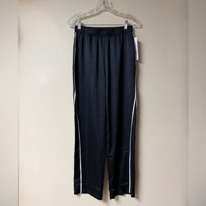 RHONE Black Joggers with White Stripes